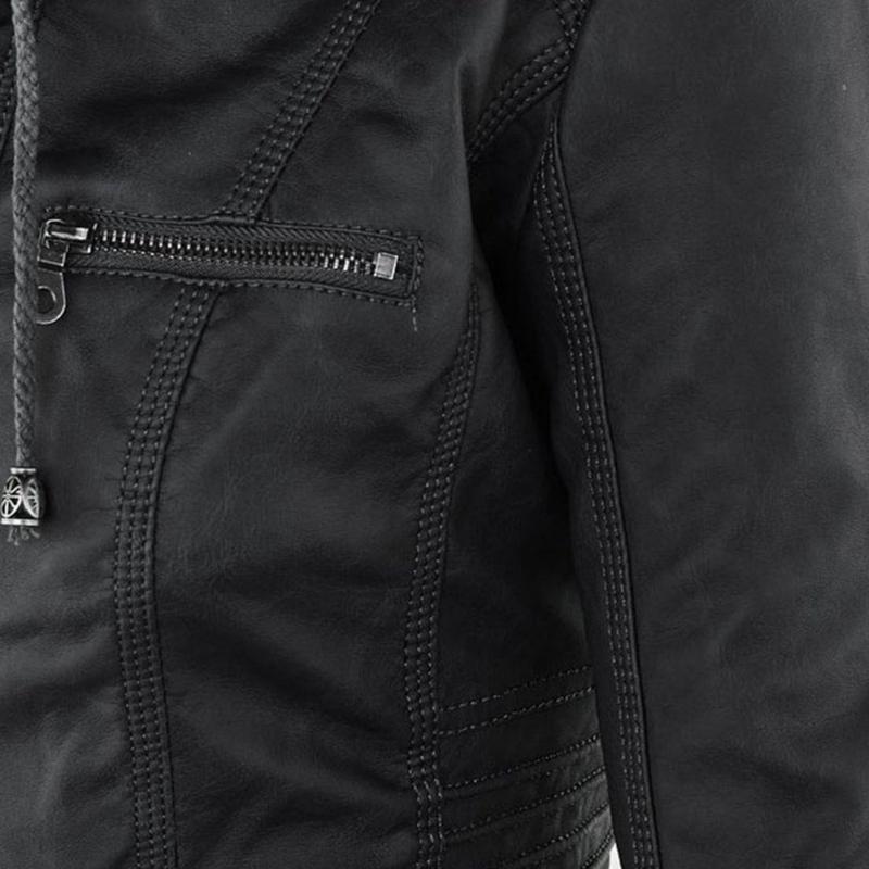 Chaqueta de Piel con Capucha — modelo Jimena (imagen 19)