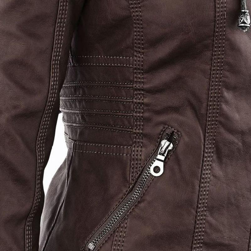 Chaqueta de Piel con Capucha — modelo Jimena (imagen 20)