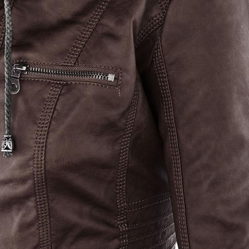 Chaqueta de Piel con Capucha — modelo Jimena (imagen 21)