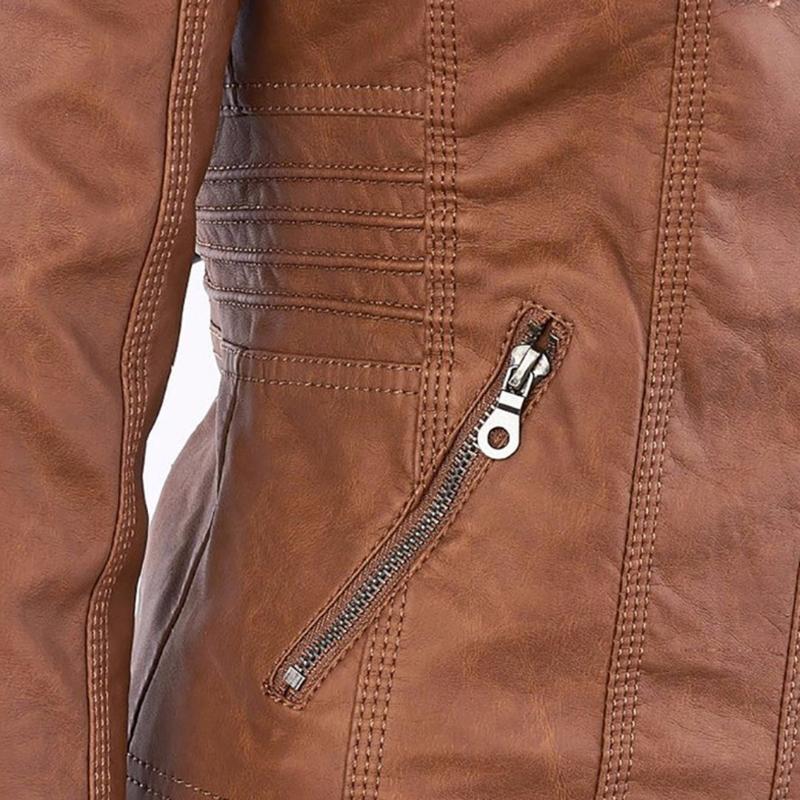 Chaqueta de Piel con Capucha — modelo Jimena (imagen 25)