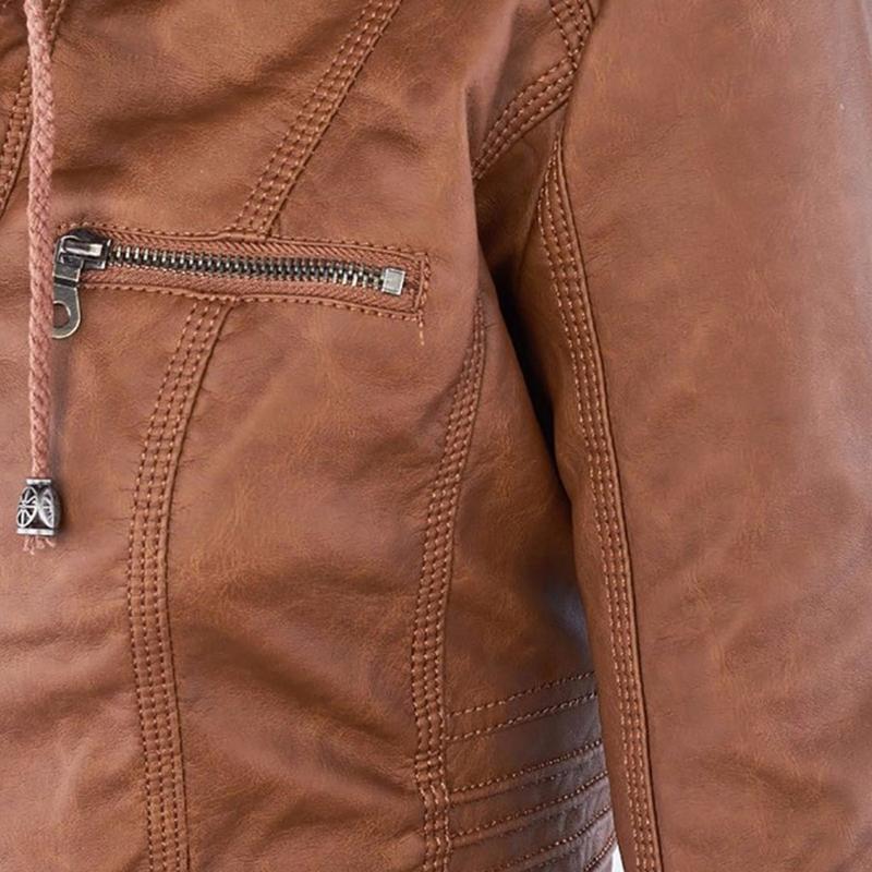 Chaqueta de Piel con Capucha — modelo Jimena (imagen 26)