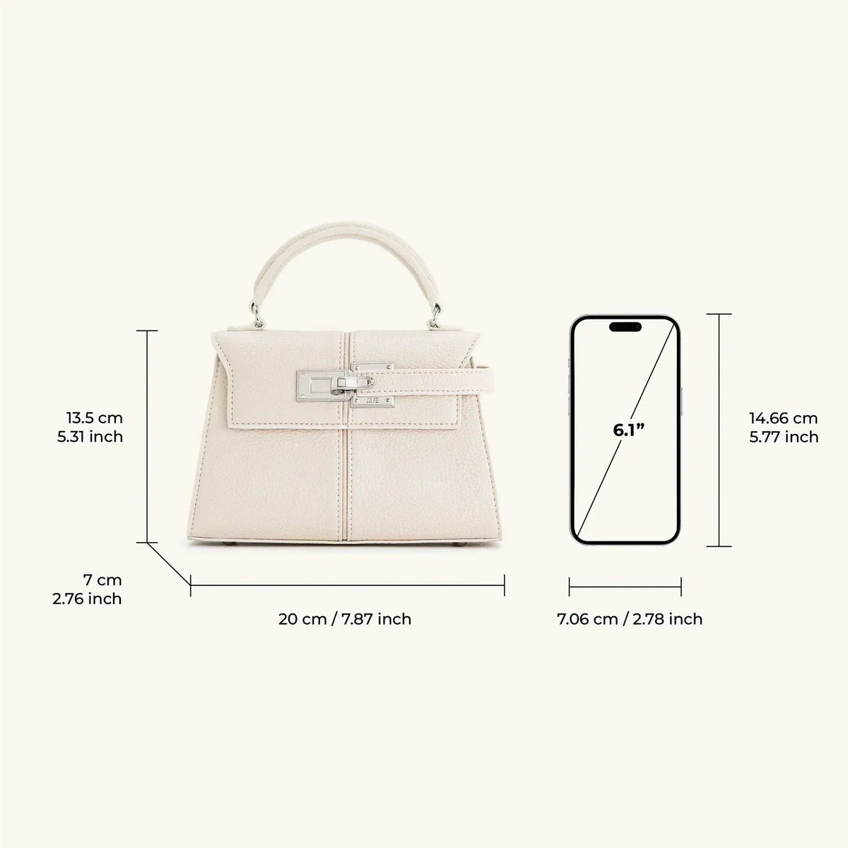Bolso estructurado efecto cocodrilo — modelo Isla (imagen 13)