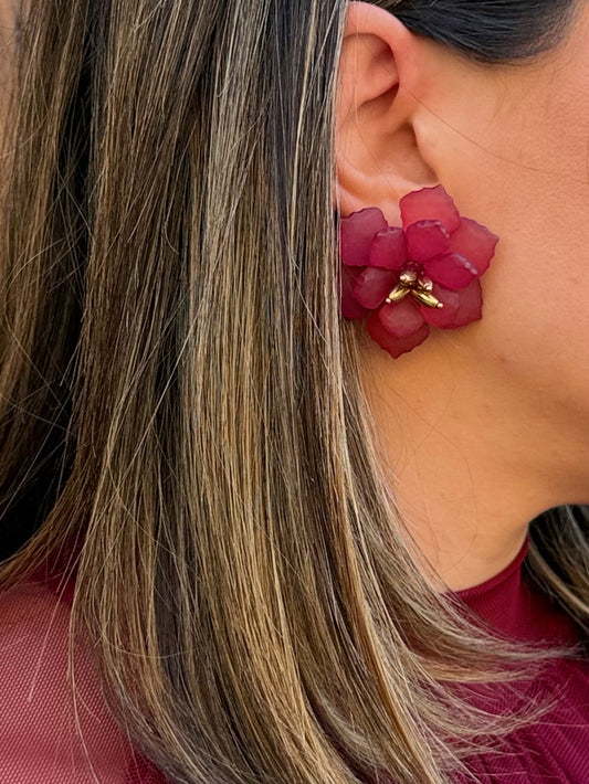 Pendientes Flor de Buganvilla Capri – Elegancia tropical