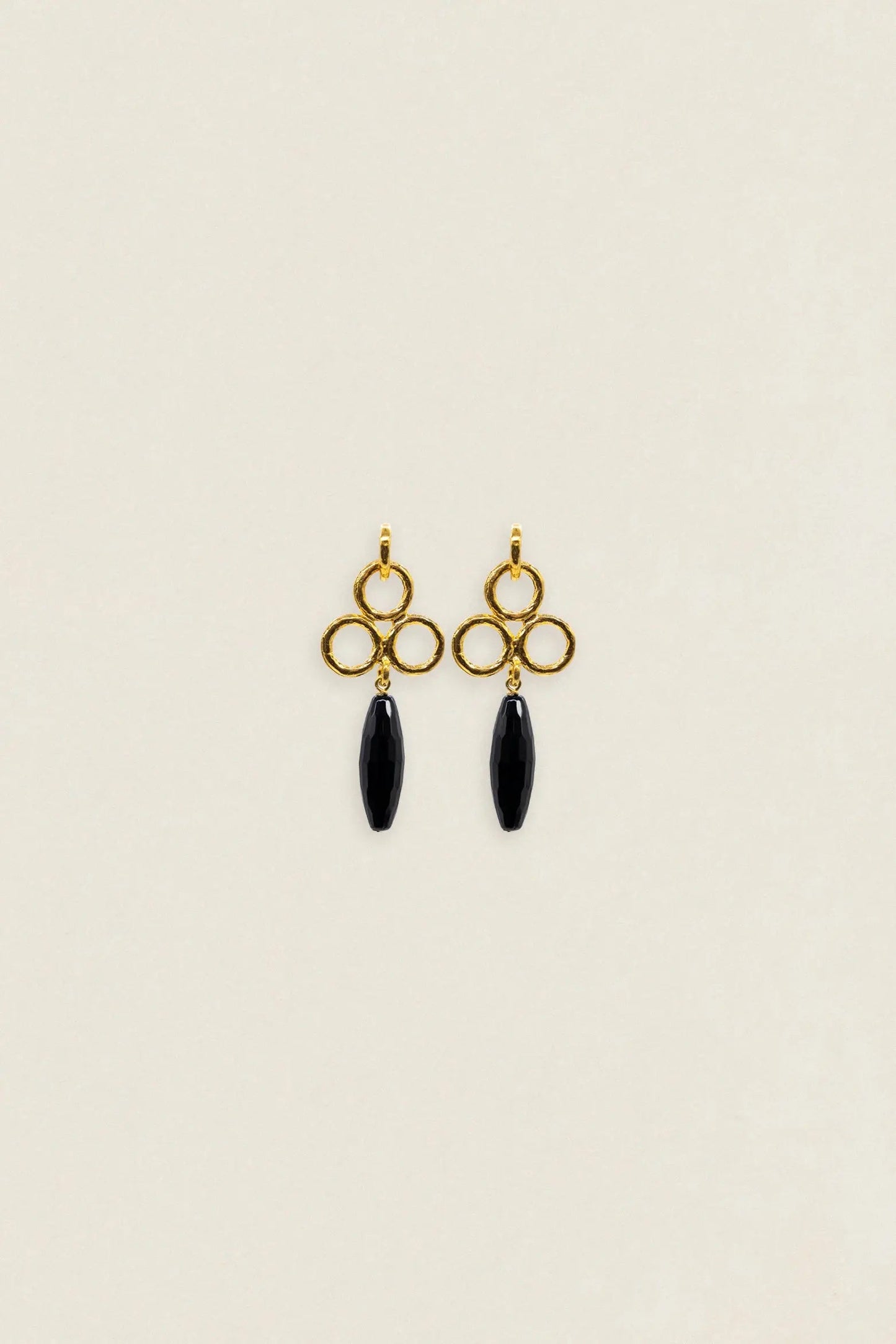 Pendientes PEN111 tres círculos piedra (imagen 3)