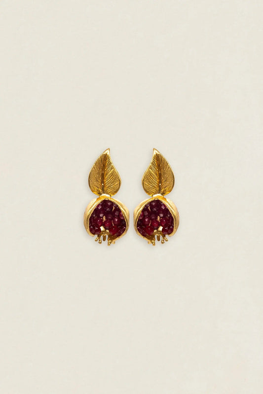 Pendientes Hoja Granada PEN139