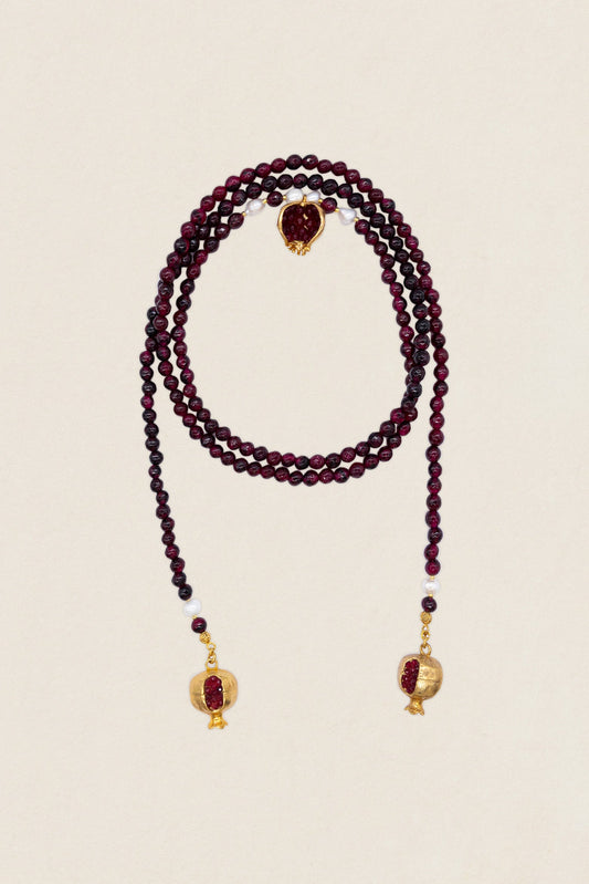 Collar Mónica Granadas Burdeos CO78