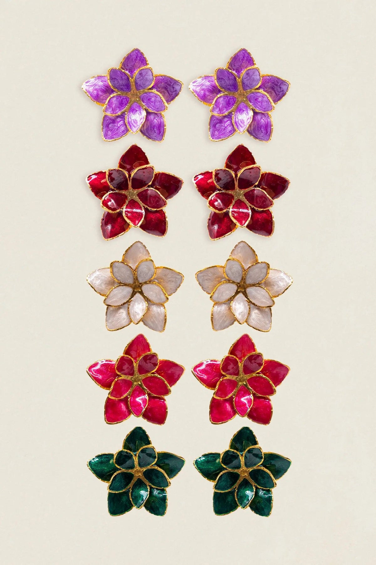 Pendientes Carmeron Flor Nenúfar PEN03 (imagen 4)