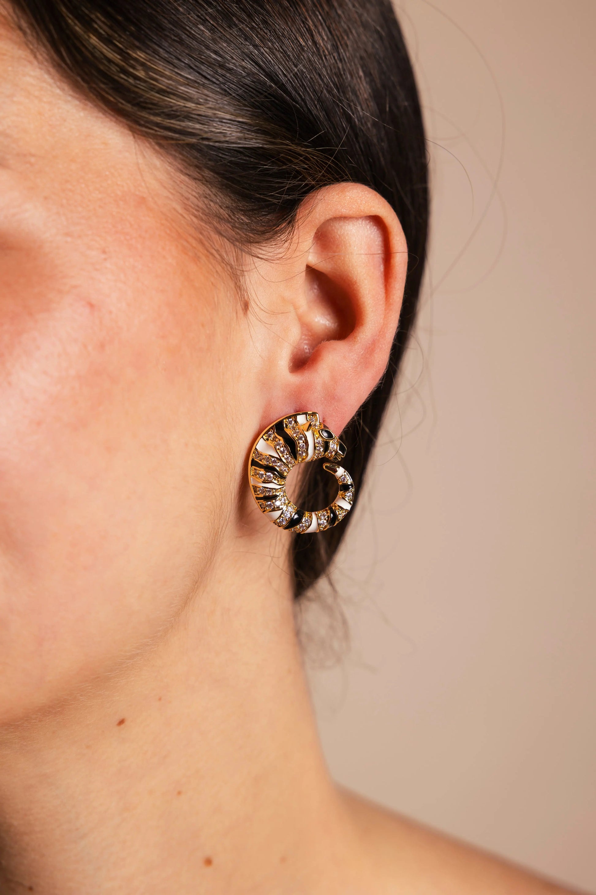 Pendientes Cebra Circonita PEN138 (imagen 3)