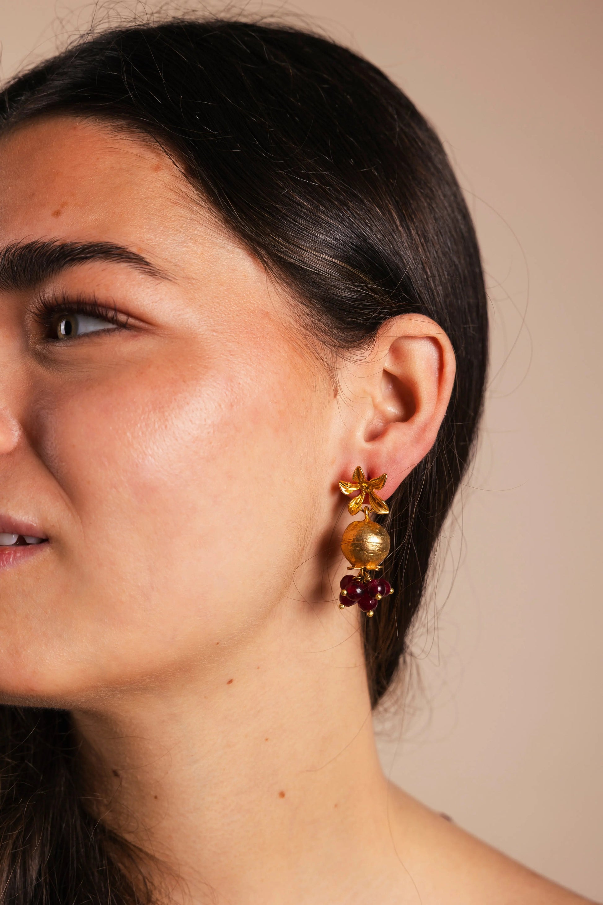 Pendientes Flor Granada PEN143 (imagen 3)