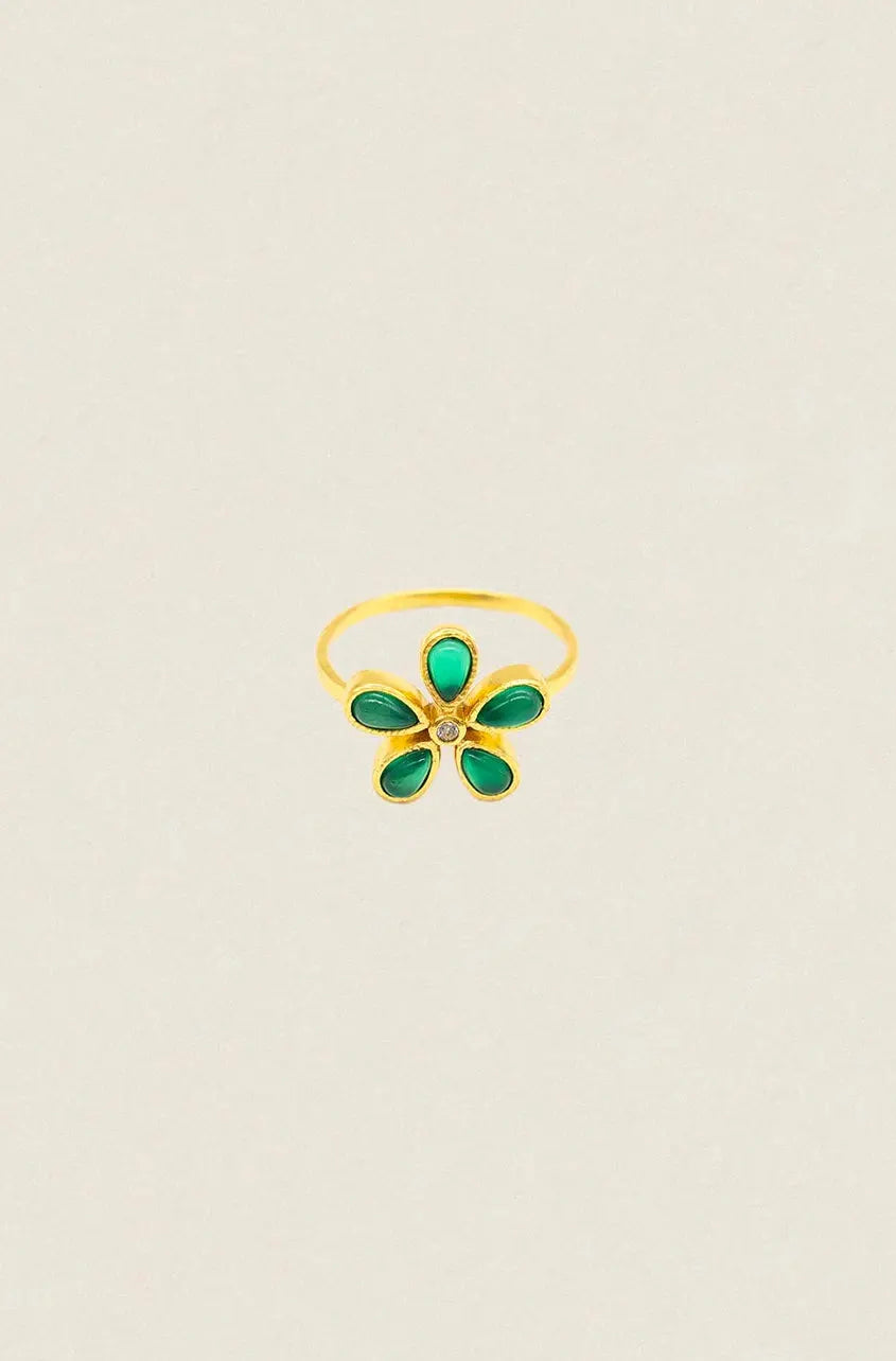 Anillo Flor Petalos Stone AN11