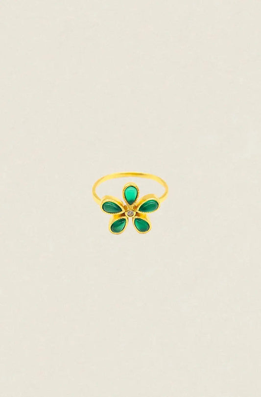 Anillo Flor Petalos Stone AN11