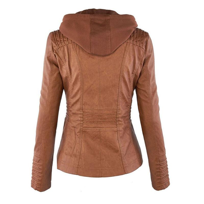 Chaqueta de Piel con Capucha — modelo Jimena (imagen 10)
