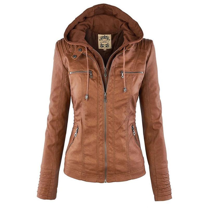 Chaqueta de Piel con Capucha — modelo Jimena (imagen 8)