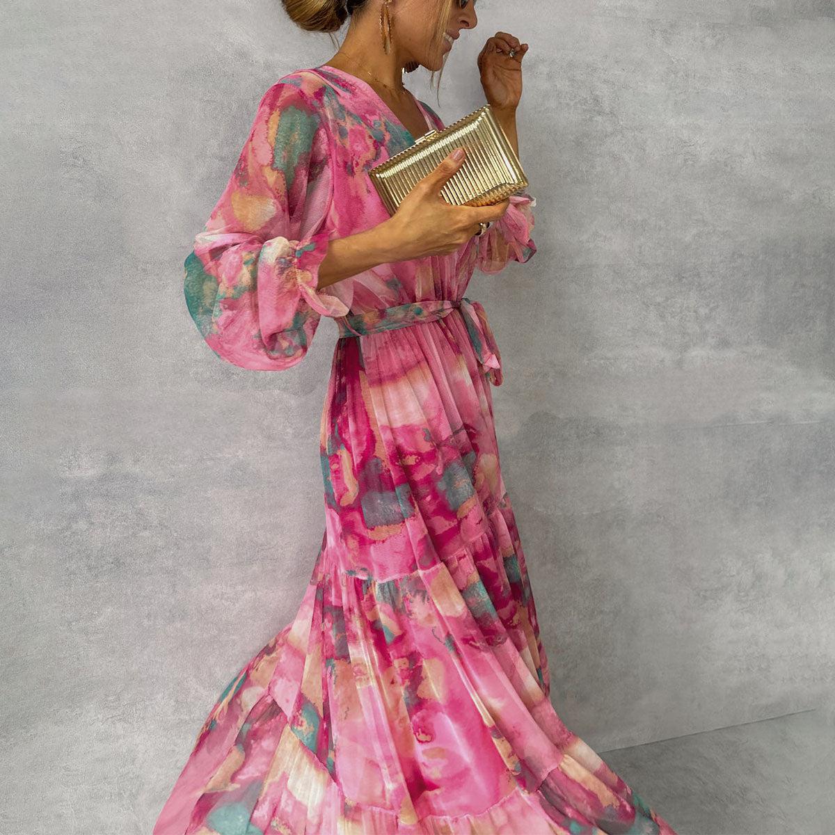 Toque floral con clase atemporal — modelo Vestido Elena™