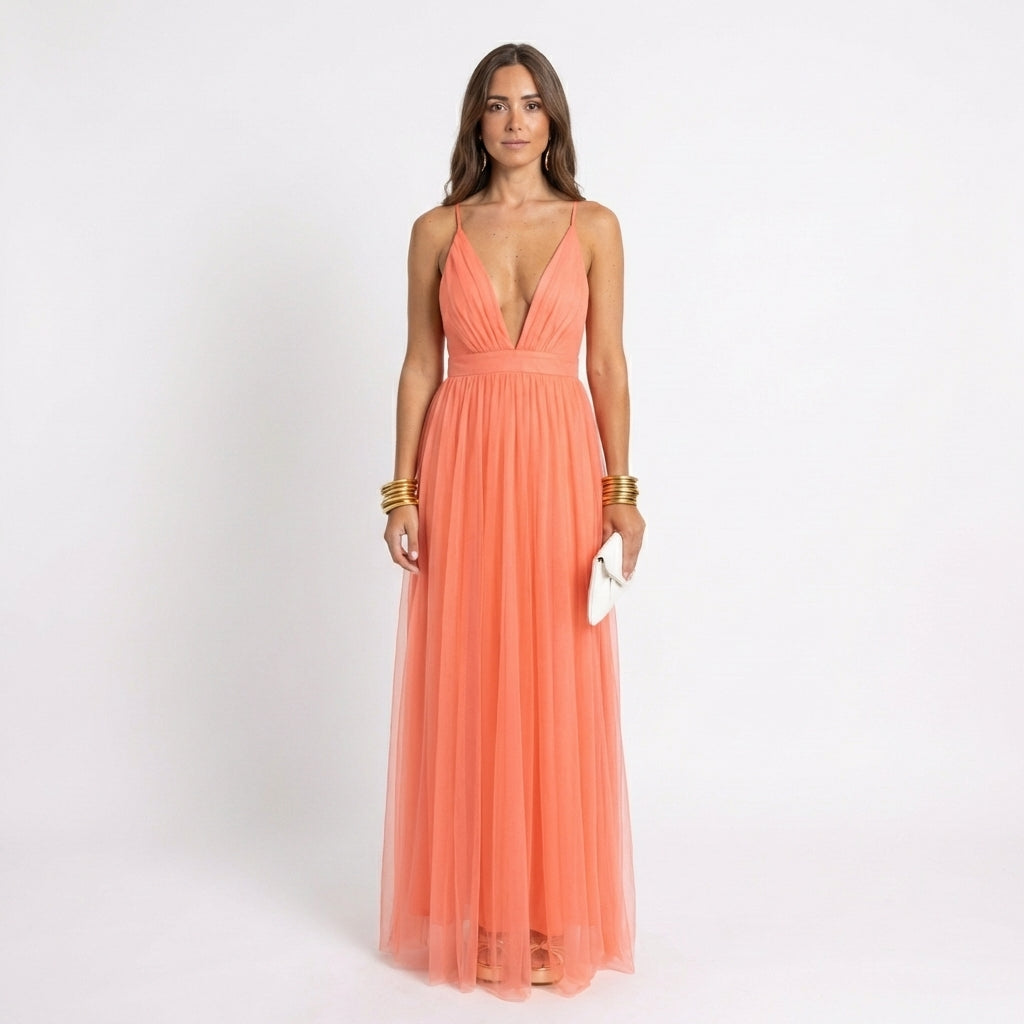 Vestido mujer elegante maxi vestido — modelo Vestido Patrec ™ (imagen 2)