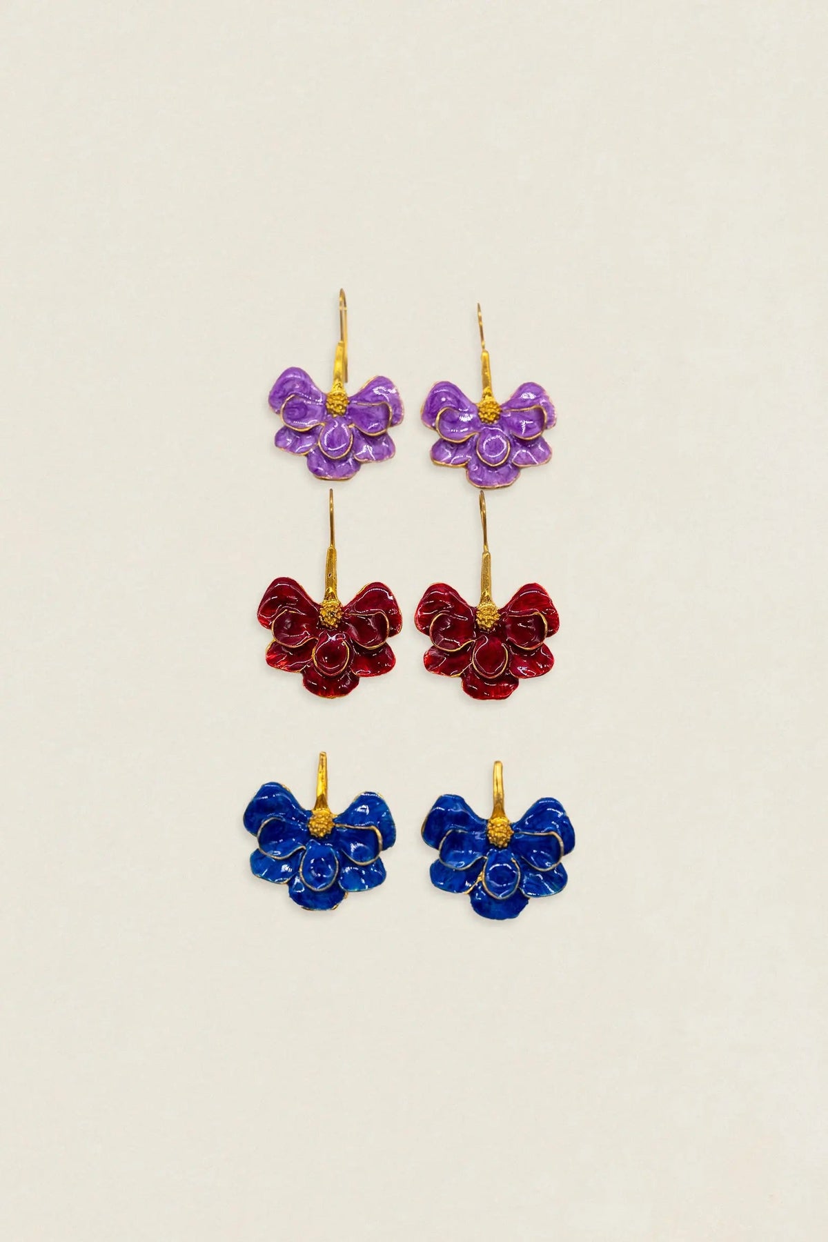 Pendientes Carmeron Flor Nenúfar Colgante PEN04 (imagen 3)