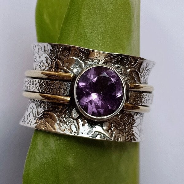 Anillo para meditación hecho de cristal de Bohemia (imagen 4)