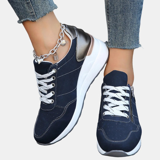 Zapatillas de puntera ancha sin presión — modelo Inga
