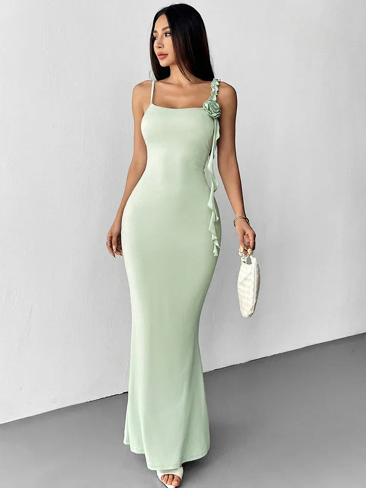 Vestido Largo Elegante y Silueta Esculpida — modelo Graciela™