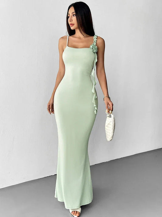 Vestido Largo Elegante y Silueta Esculpida — modelo Graciela™