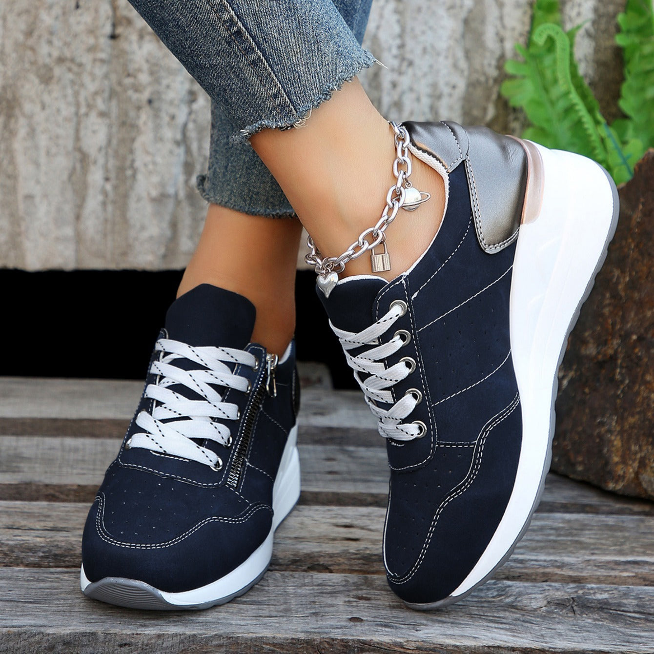 Zapatillas de puntera ancha sin presión — modelo Inga (imagen 4)