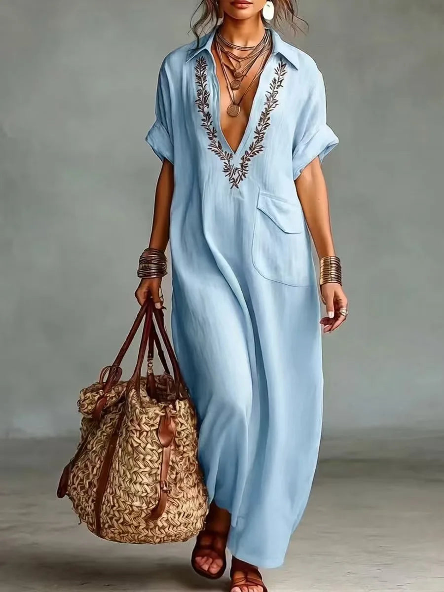 Maxi Bohemio con Estampado Floral — modelo Vestido Marta™ (imagen 2)