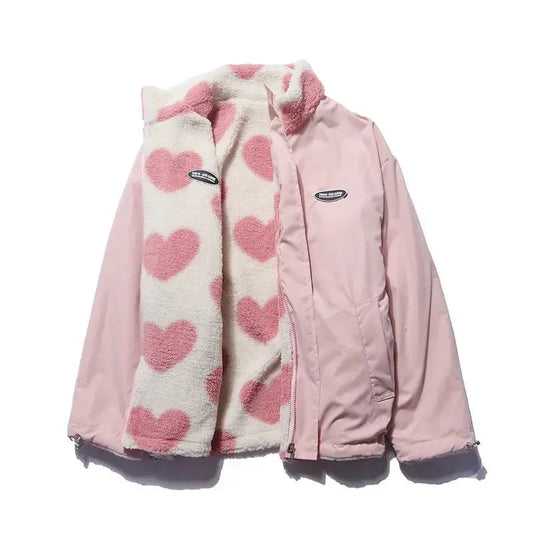 Chaqueta Reversible con Corazones — modelo Rosa™