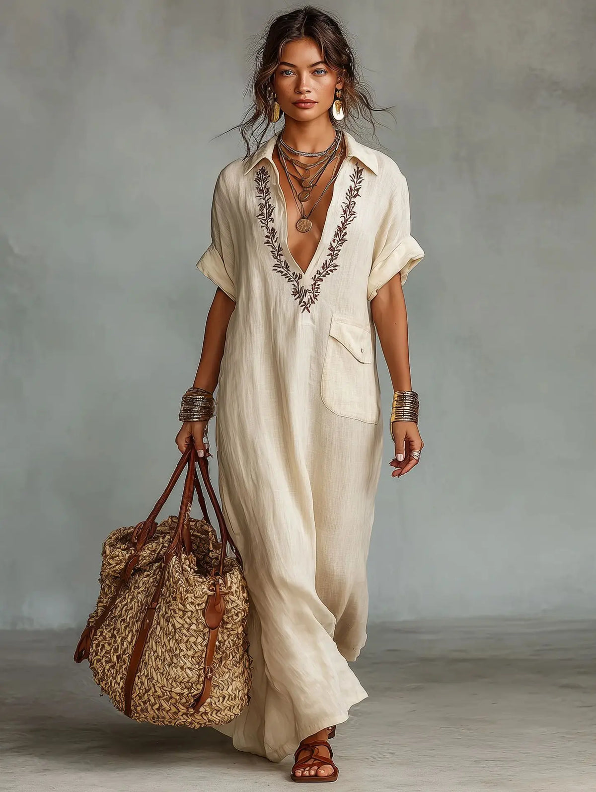 Maxi Bohemio con Estampado Floral — modelo Vestido Marta™ (imagen 3)