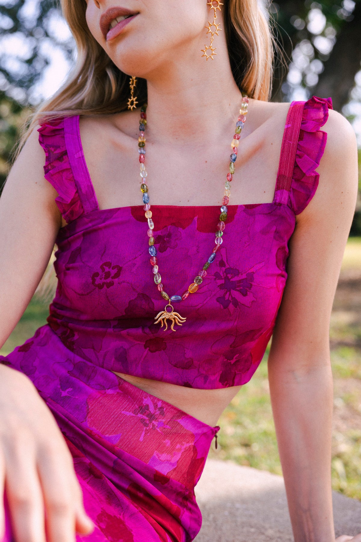 Top Pipa Fucsia Flores TOP03 (imagen 2)