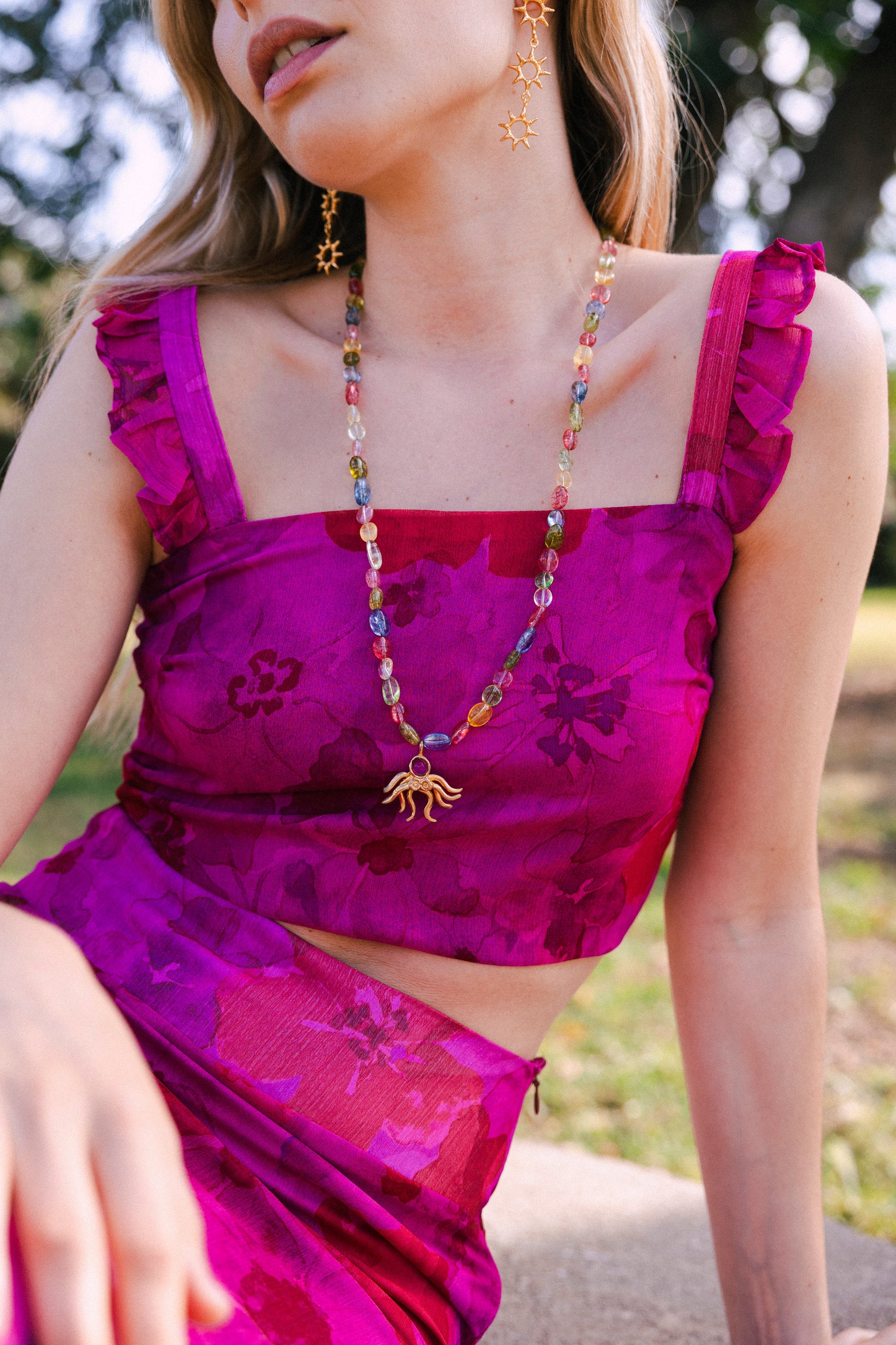 Top Pipa Fucsia Flores TOP03 (imagen 2)