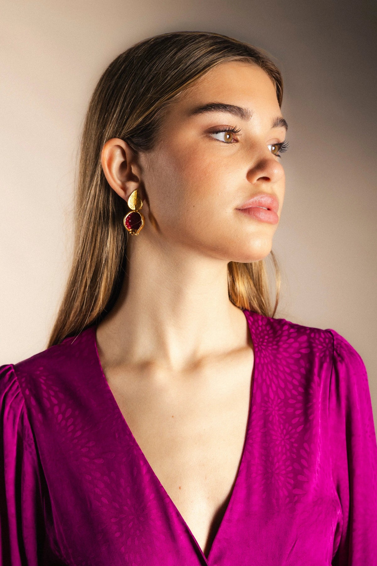 Pendientes Hoja Granada PEN139 (imagen 4)
