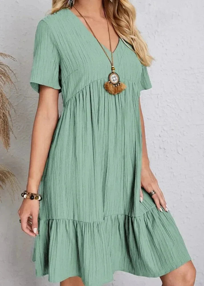 Corte elegante que disimula el vientre — modelo Vestido Vera™ (imagen 12)