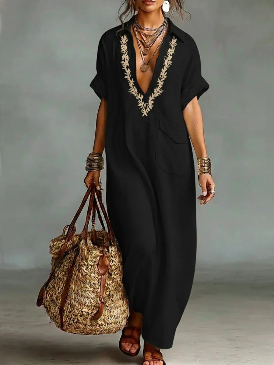 Maxi Bohemio con Estampado Floral — modelo Vestido Marta™