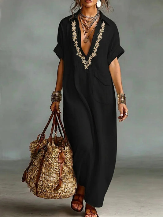 Maxi Bohemio con Estampado Floral — modelo Vestido Marta™