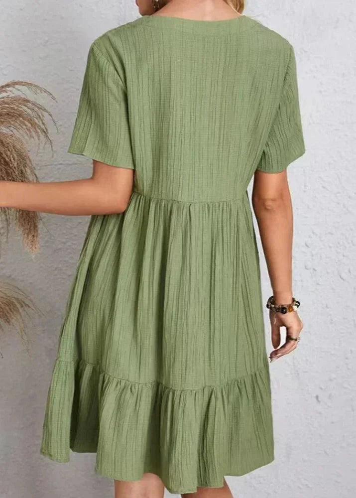 Corte elegante que disimula el vientre — modelo Vestido Vera™ (imagen 8)