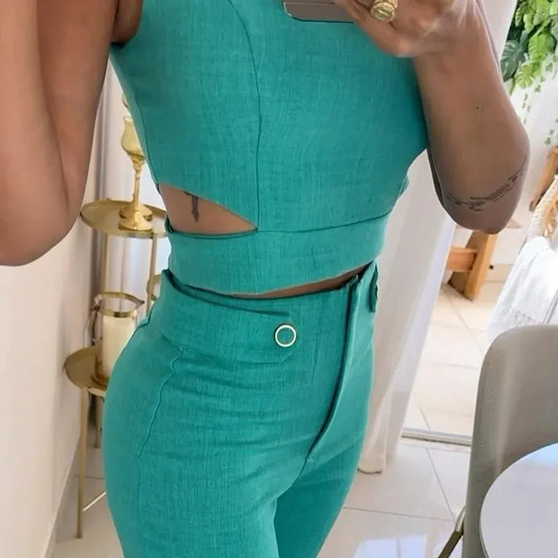 Conjunto Top & Pantalón — modelo Lidia
