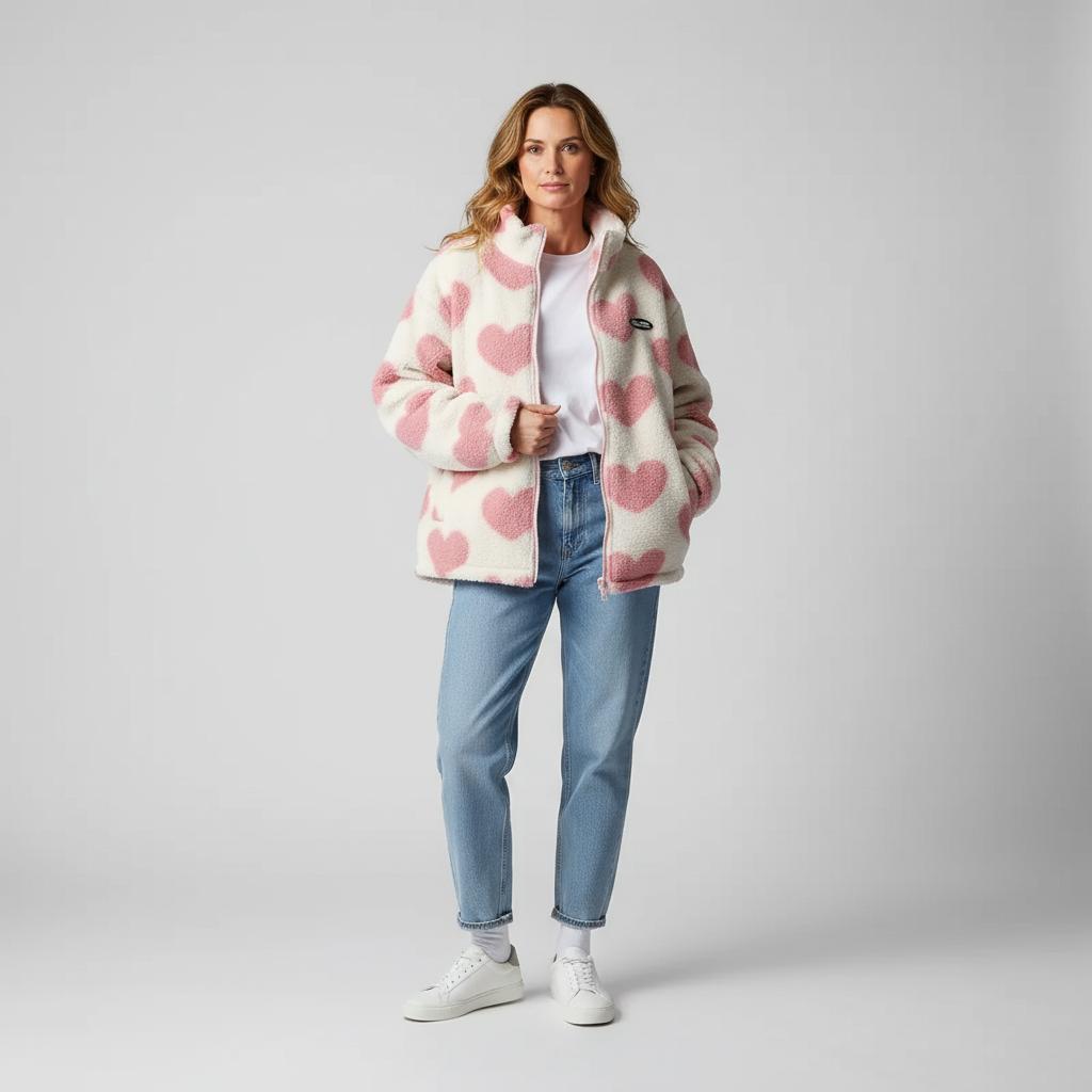 Chaqueta Reversible con Corazones — modelo Rosa™ (imagen 4)