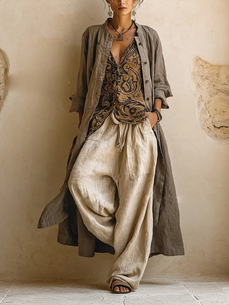 Conjunto bohemio fluido en capas — modelo Julia