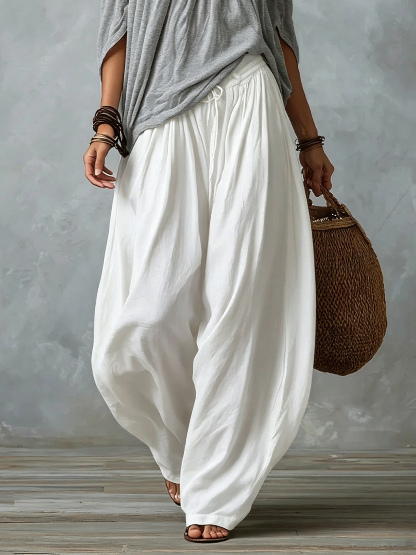 Luna · Conjunto de hombros descubiertos y pantalón fluido (imagen 12)