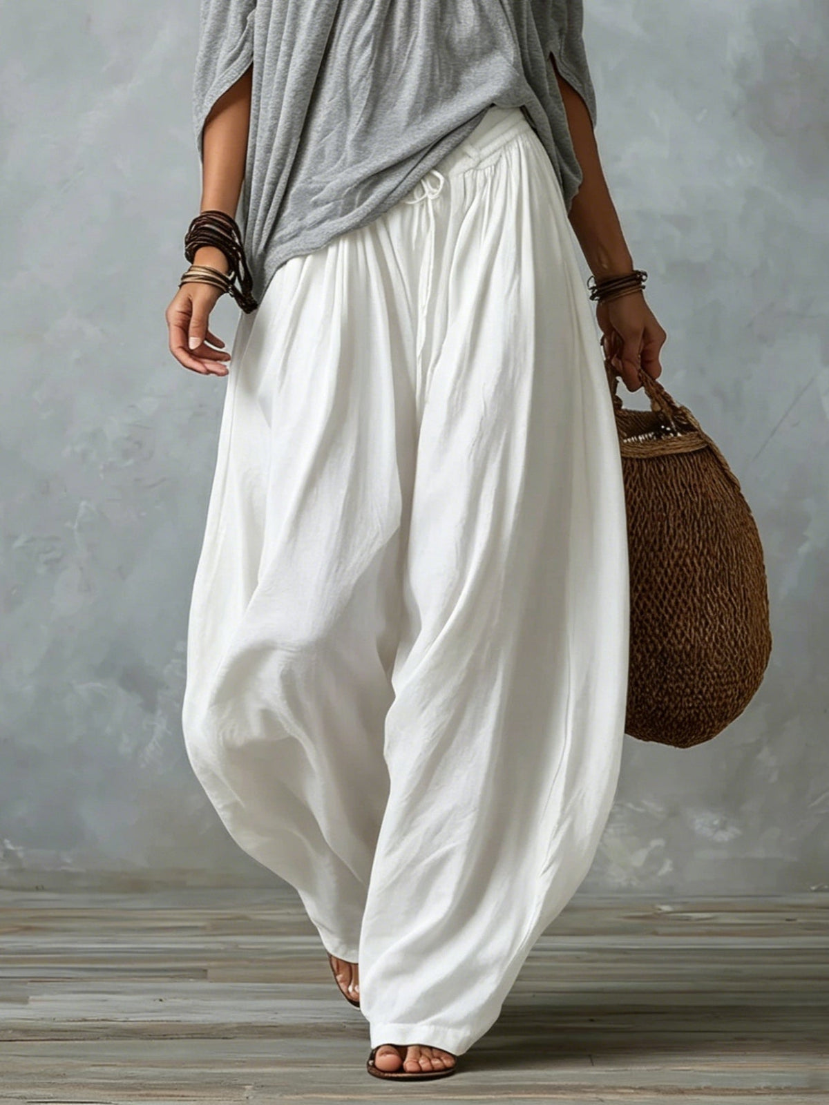 Luna · Conjunto de hombros descubiertos y pantalón fluido (imagen 12)
