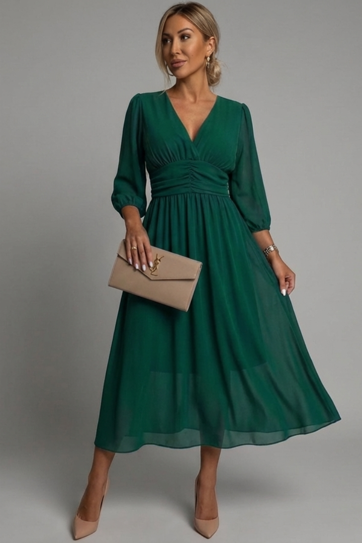 Vestido envolvente elegante — modelo Vestido Camila™ (imagen 3)