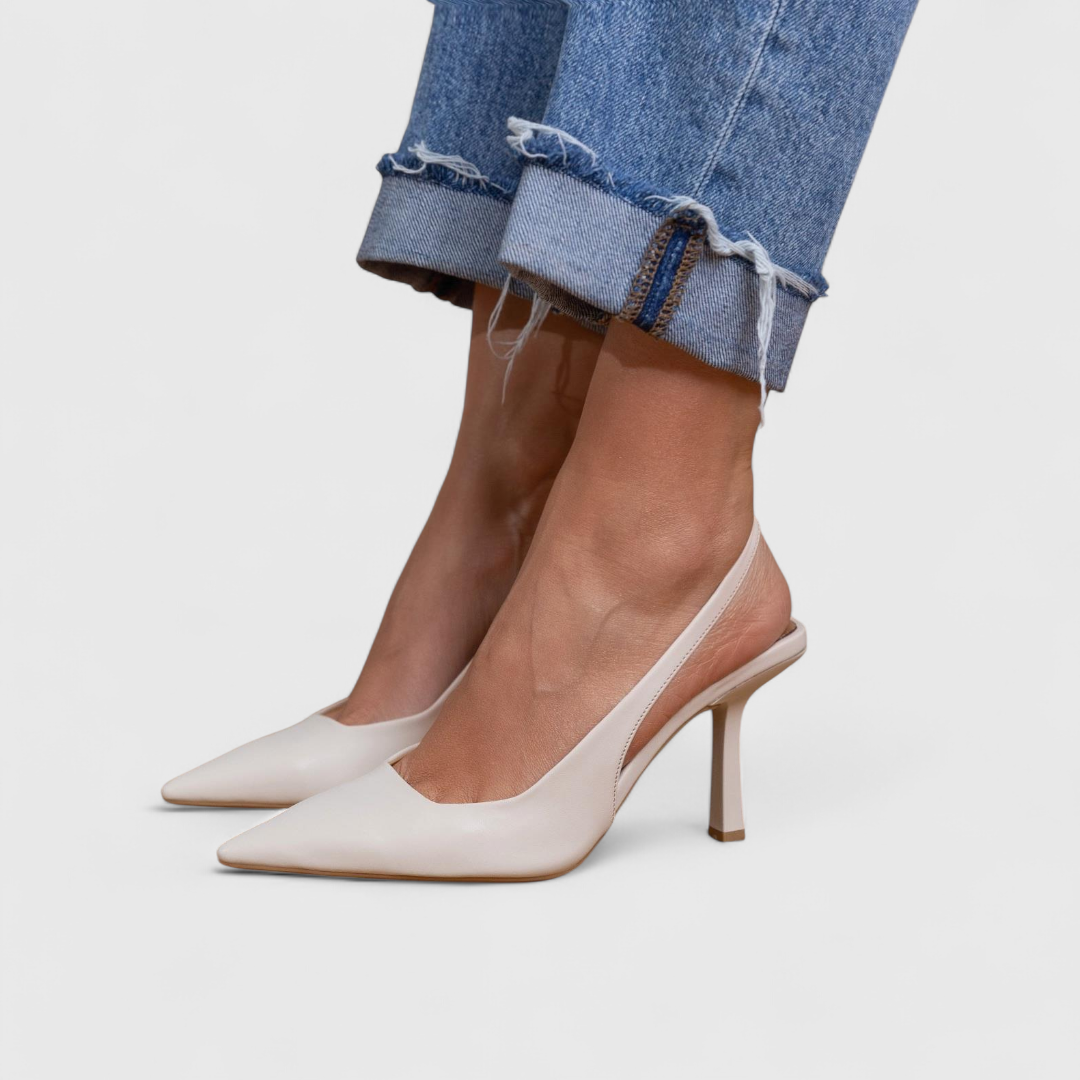 Slingback de ante con tacón kitten — modelo Sara (imagen 4)
