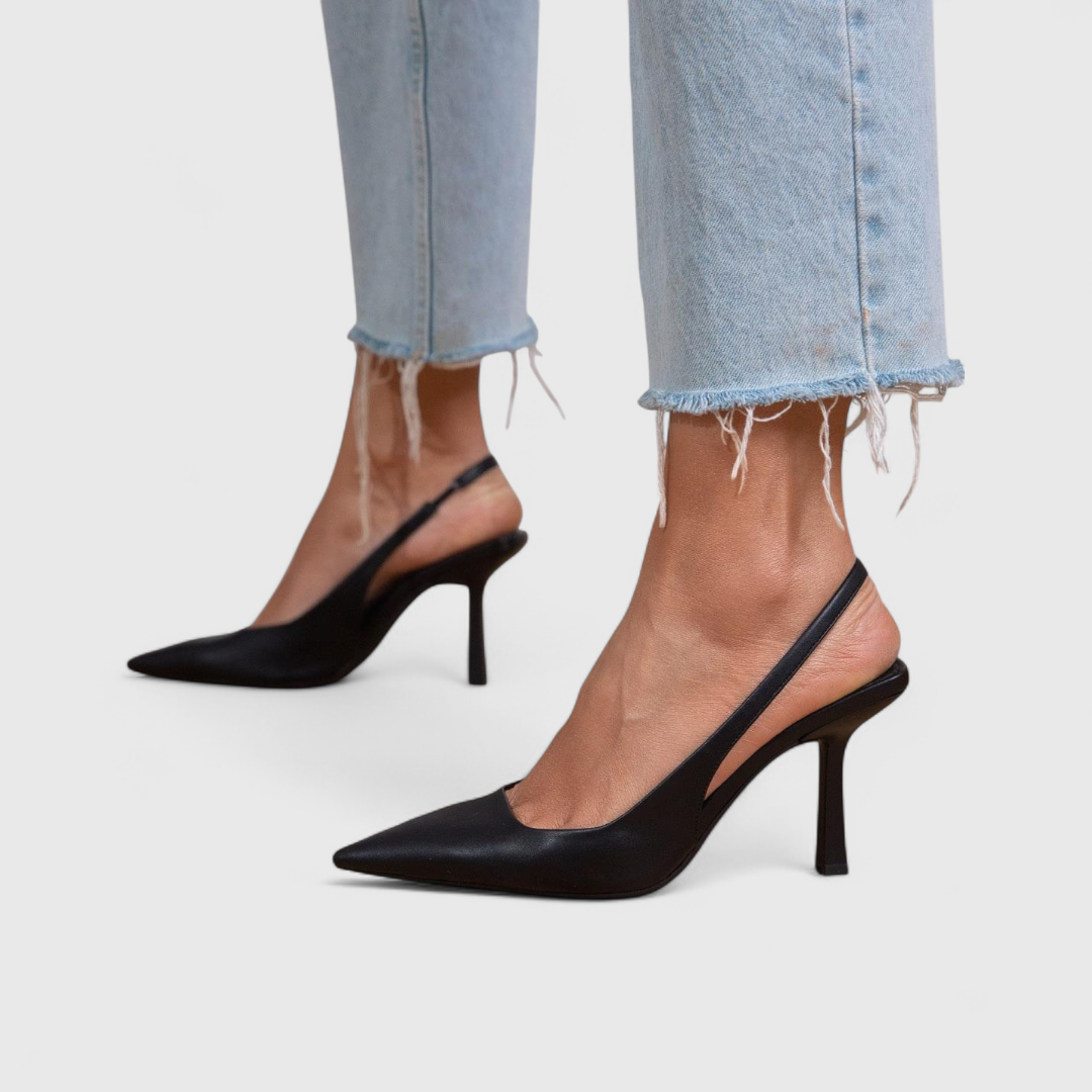 Slingback de ante con tacón kitten — modelo Sara (imagen 5)