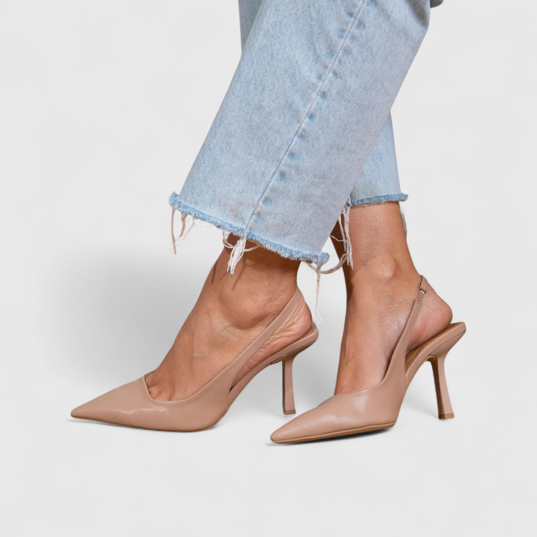 Slingback de ante con tacón kitten — modelo Sara (imagen 6)