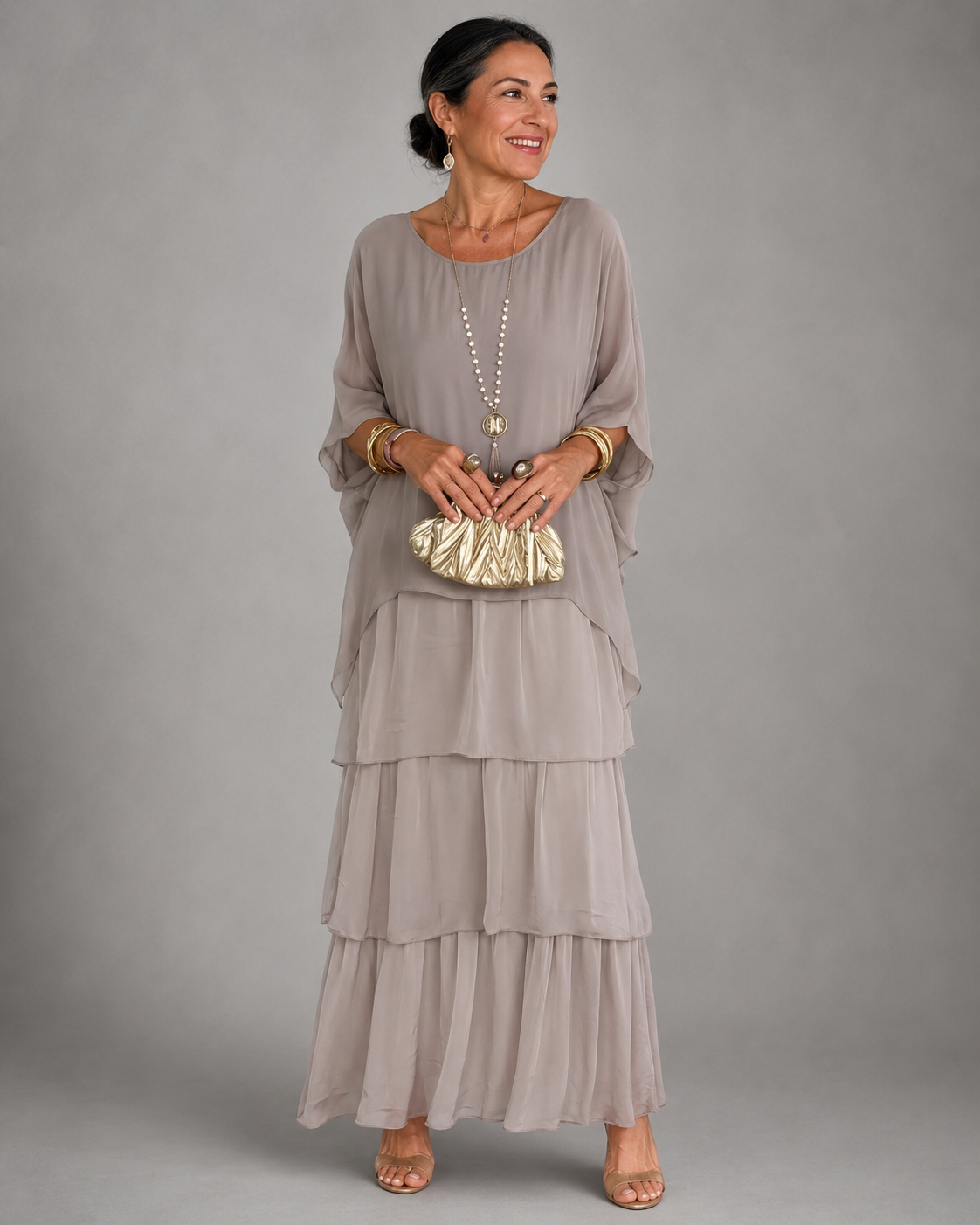 Vestido largo elegante y fluido — modelo Lara™ (imagen 3)