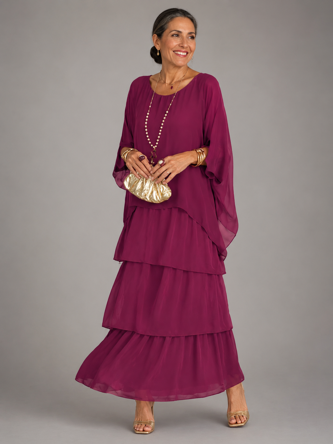 Vestido largo elegante y fluido — modelo Lara™ (imagen 4)