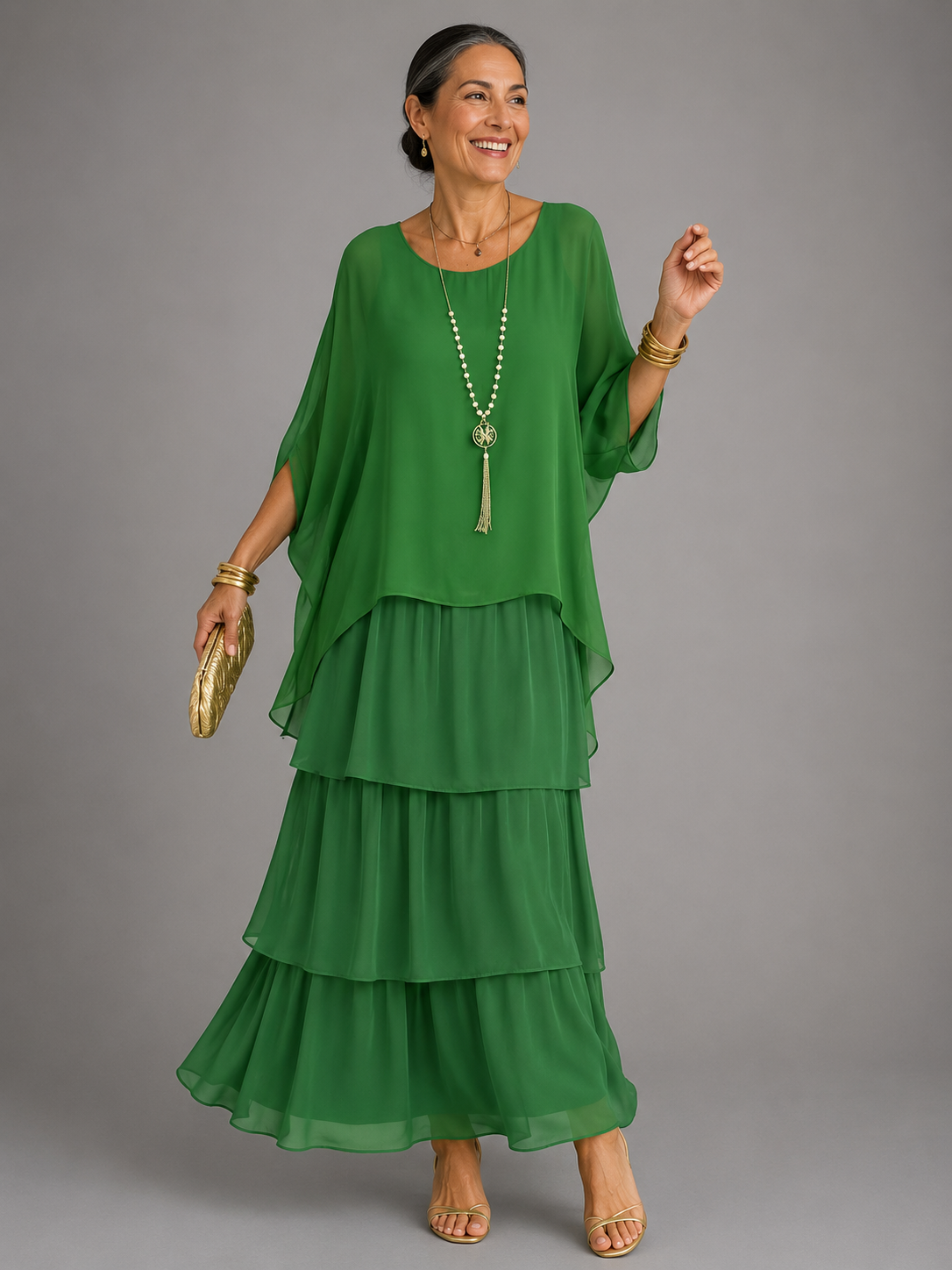 Vestido largo elegante y fluido — modelo Lara™ (imagen 7)