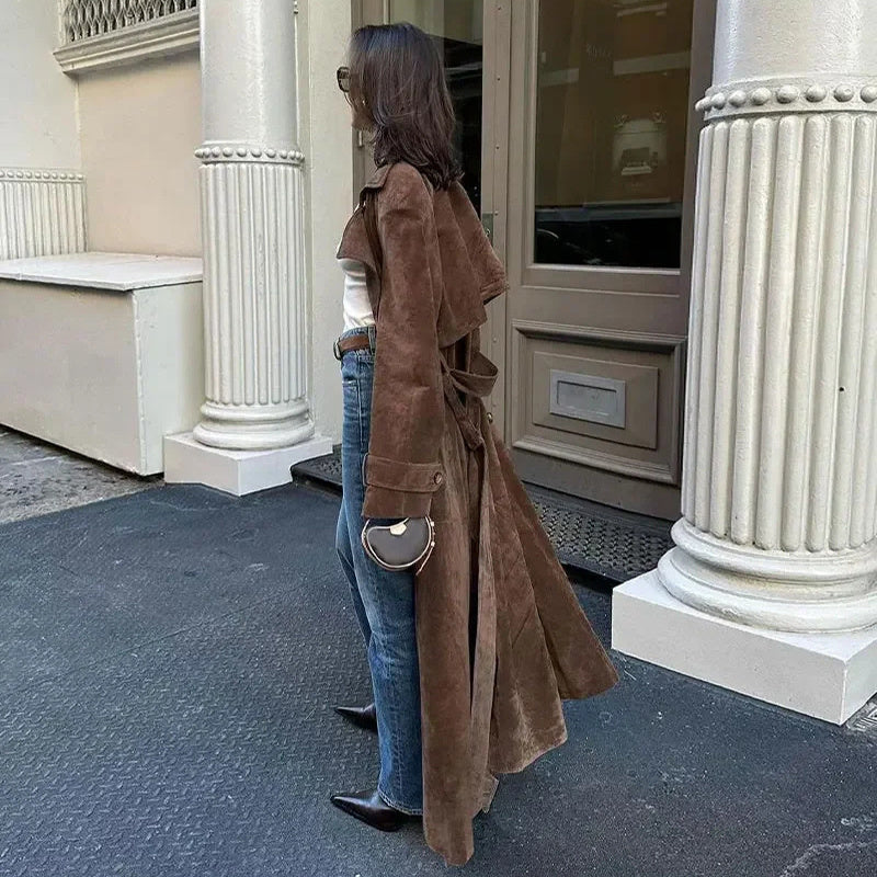 Abrigo Largo De Ante — modelo Sienna (imagen 4)
