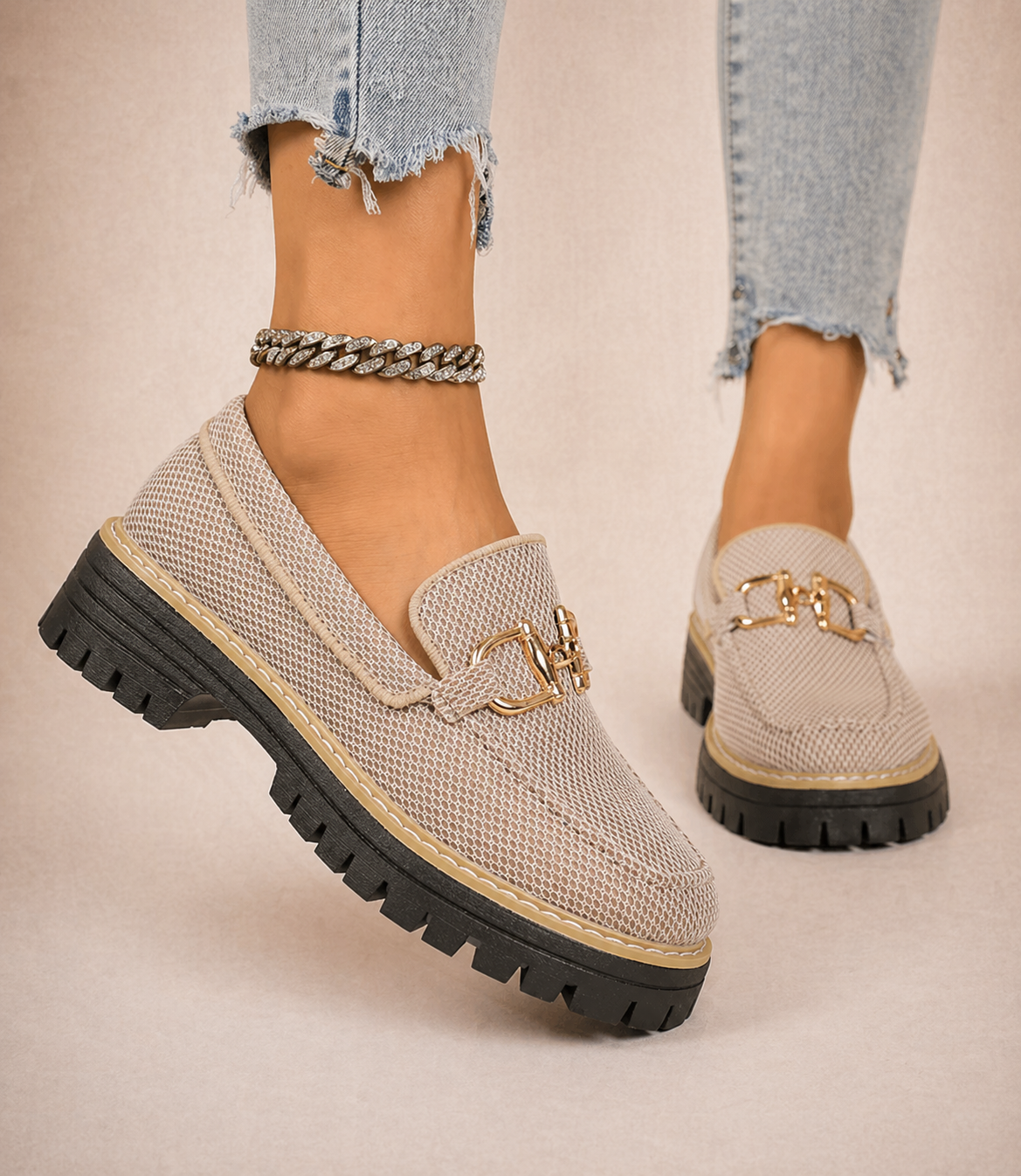 Mocasines de malla transpirable con suela gruesa (imagen 6)