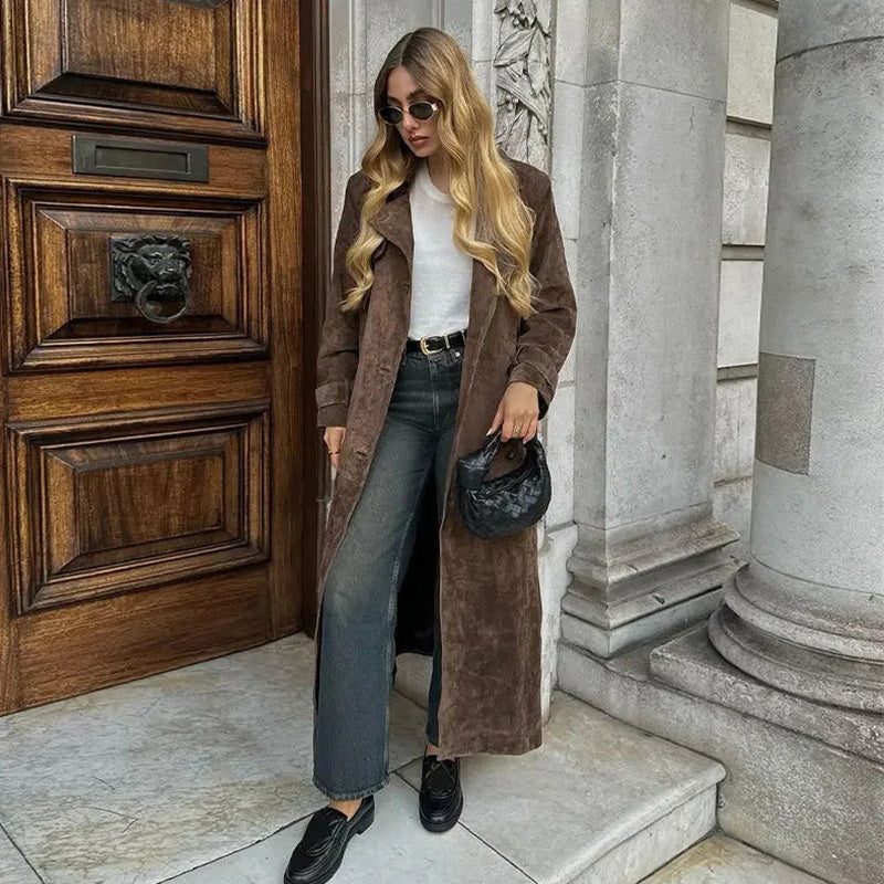 Abrigo Largo De Ante — modelo Sienna
